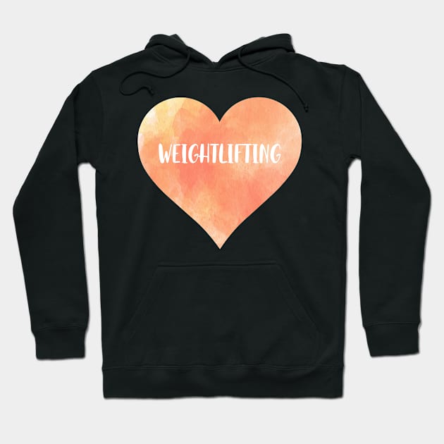 Weightlifting love heart. Perfect present for mother dad friend him or her Hoodie by SerenityByAlex